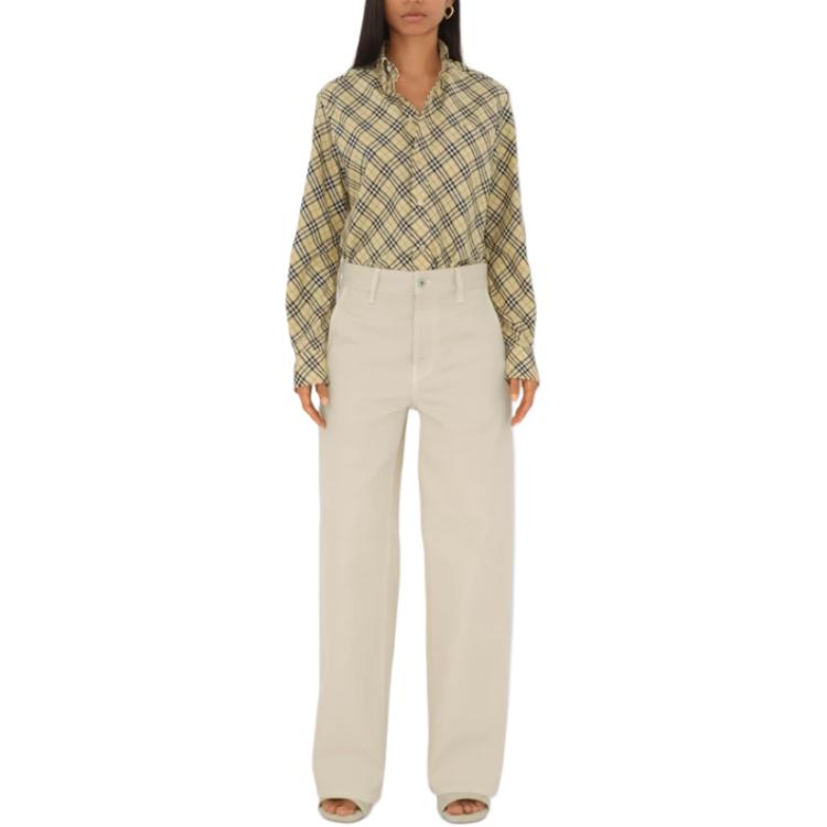 Lookbook (W) 博柏利 黄格长袖翻领衬衫. 80994641