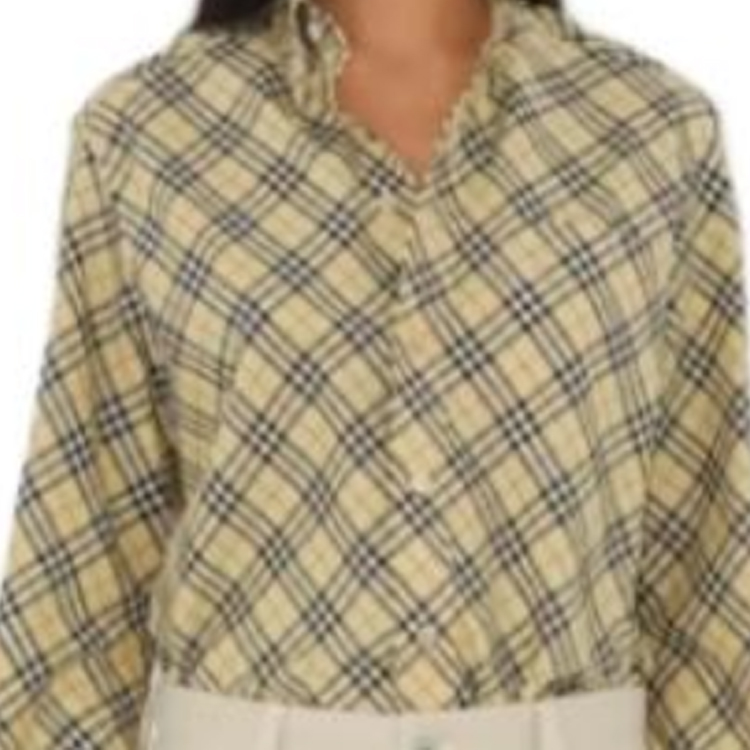 Sizing (W) 博柏利 黄格长袖翻领衬衫. 80994641