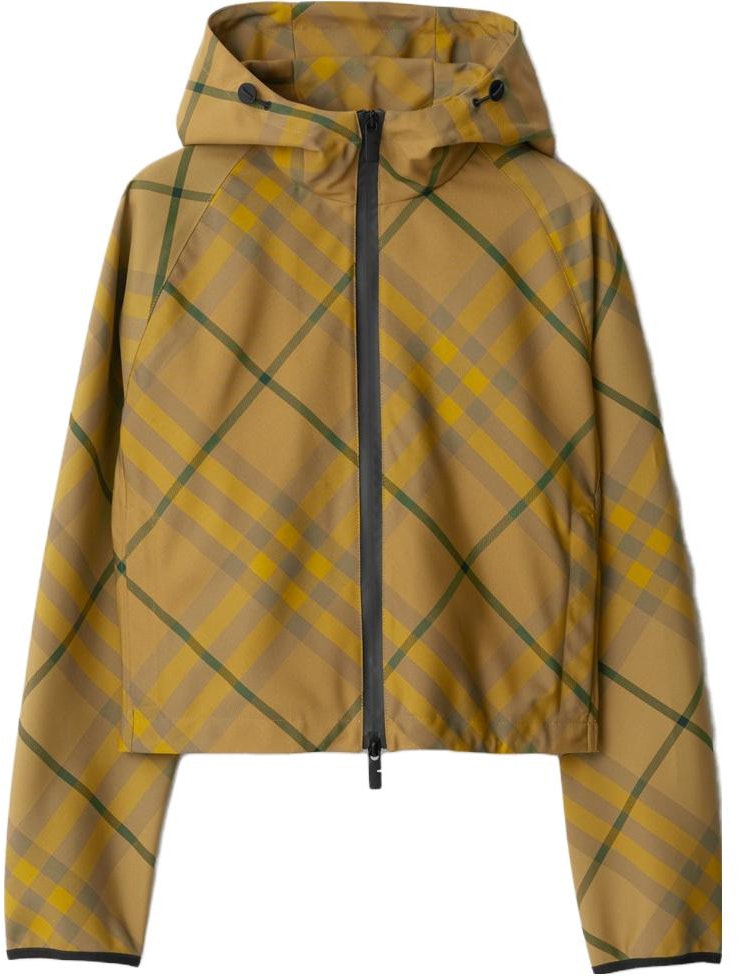 women-burberry-yellow-checkered-zip-up-raglan-sleeve-hooded-jacket-80823181