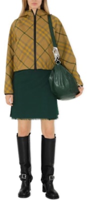 (W) バーバリー イエローチェック ラグランスリーブ ジップアップフーディージャケット. 80823181 Shop (W) バーバリー イエローチェック ラグランスリーブ ジップアップフーディージャケット. 80823181