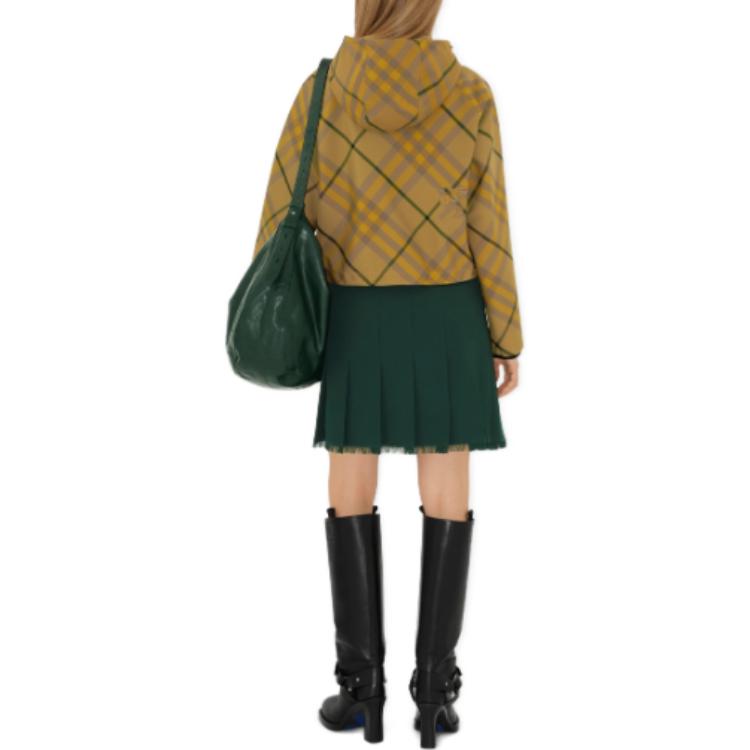 Purchase (W) バーバリー イエローチェック ラグランスリーブ ジップアップフーディージャケット. 80823181