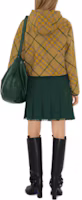 Purchase (Women) Burberry Yellow Checkered Zip-Up Raglan Sleeve Hooded Jacket. 80823181
