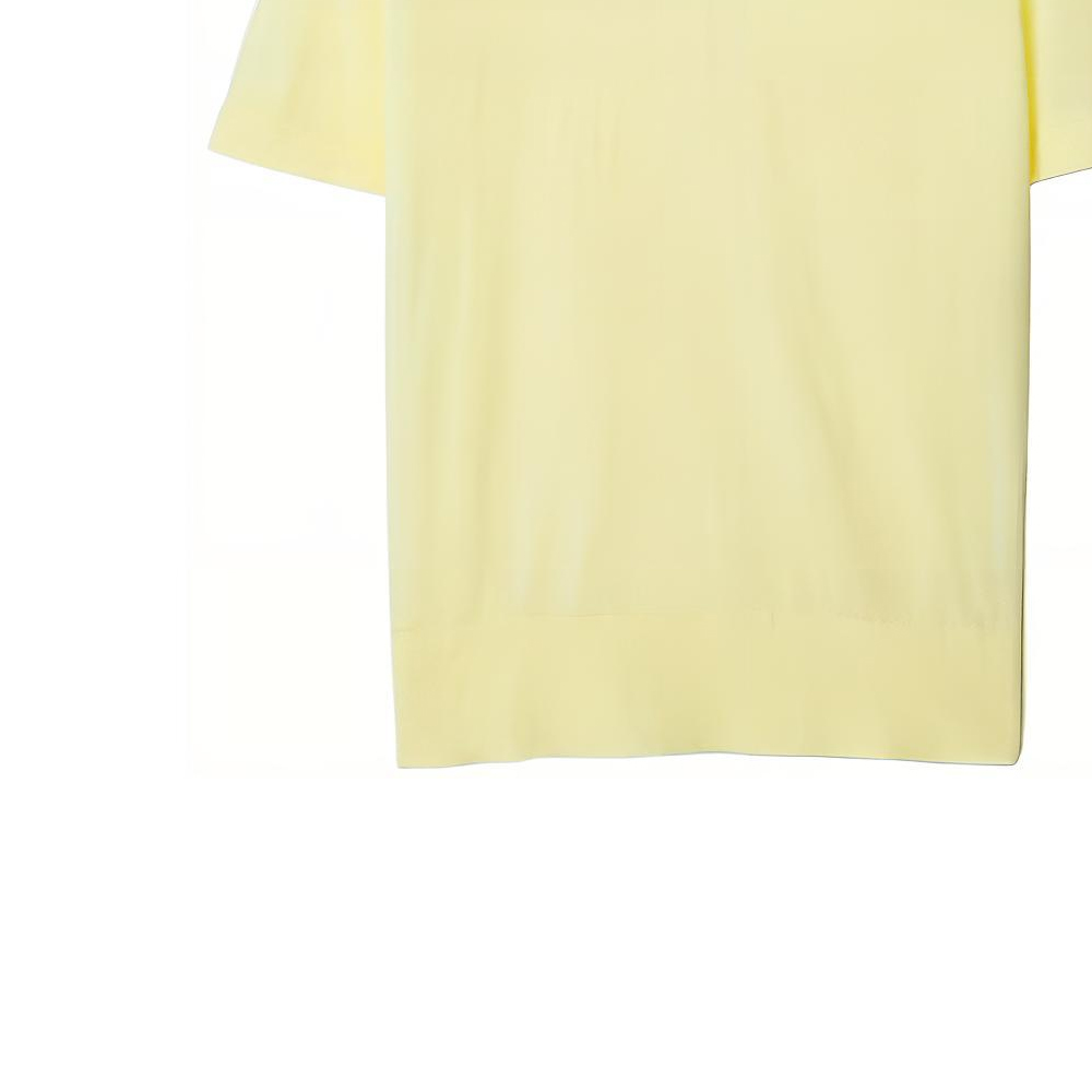 (Women) Burberry  Yellow Crew Neck Knit Short Sleeve Pullover Shirt 80836371 圖 8