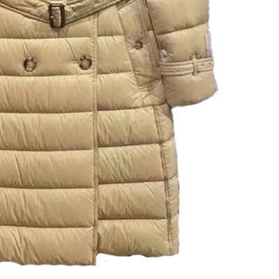 (Women) Burberry Yellow Hooded Double-Breasted Long Down Coat 80720851 Details for (Women) Burberry Yellow Hooded Double-Breasted Long Down Coat 80720851