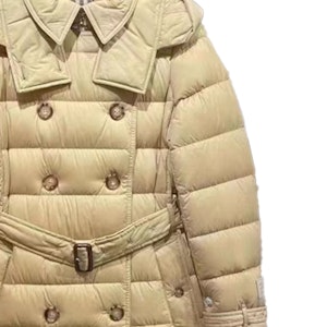 (W) Burberry 黃色連帽雙排釦長款羽絨外套 80720851 Sizing (W) Burberry 黃色連帽雙排釦長款羽絨外套 80720851