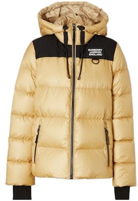 (Women) Burberry Yellow Hooded Puffer Jacket with Logo Patch 80387481 Buy (Women) Burberry Yellow Hooded Puffer Jacket with Logo Patch 80387481