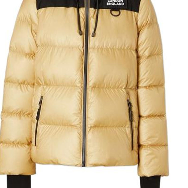 Lookbook (W) Burberry 黃色連帽羽絨外套附標誌貼章 80387481