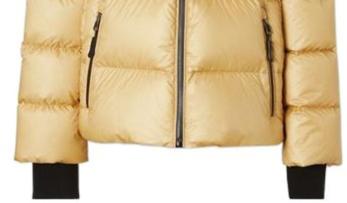 (Women) Burberry Yellow Hooded Puffer Jacket with Logo Patch 80387481 Purchase (Women) Burberry Yellow Hooded Puffer Jacket with Logo Patch 80387481