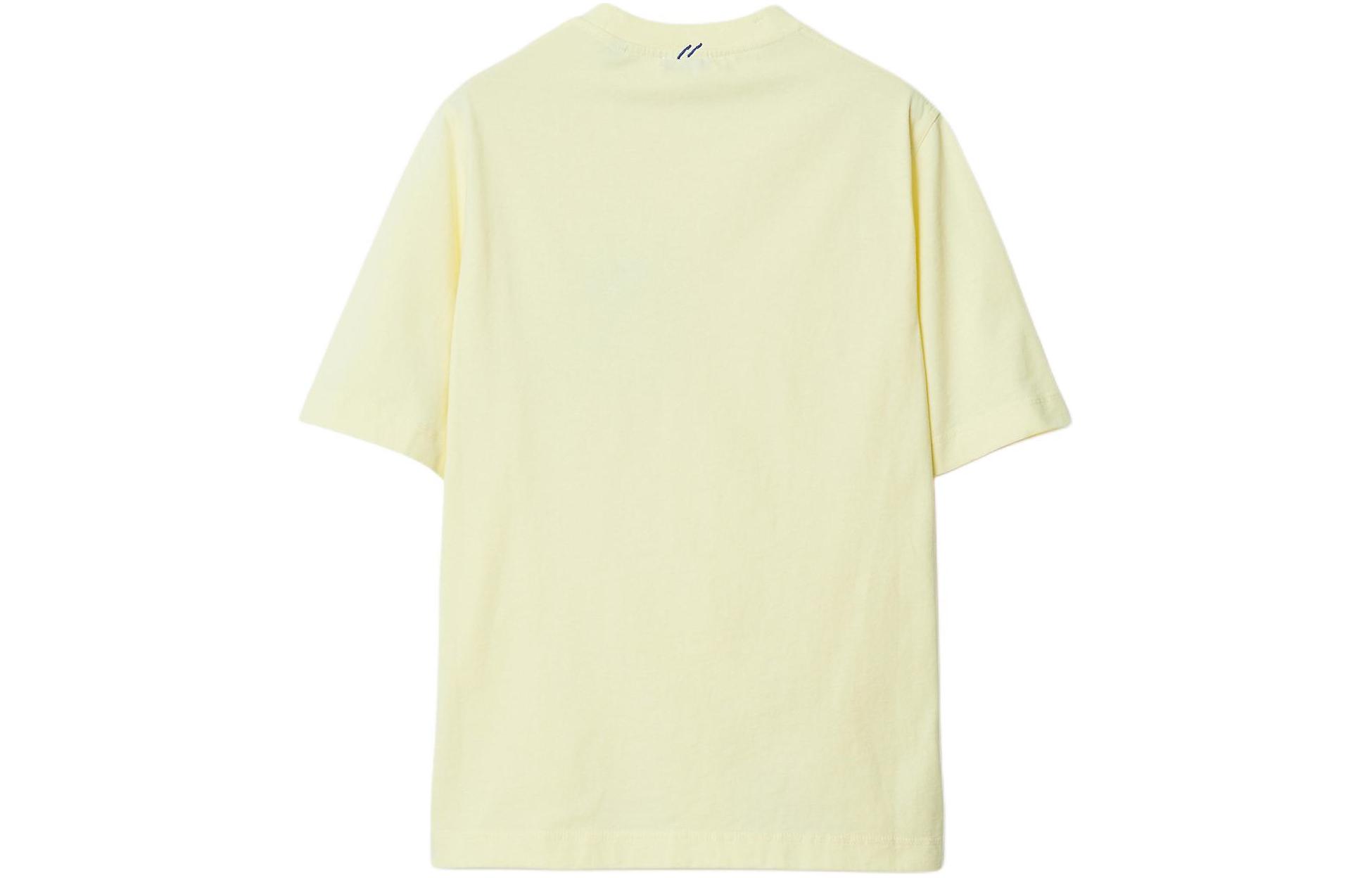 Lookbook (W) Burberry Kaos Kuning Bergaris Lengan Pendek Crewneck. 80821111