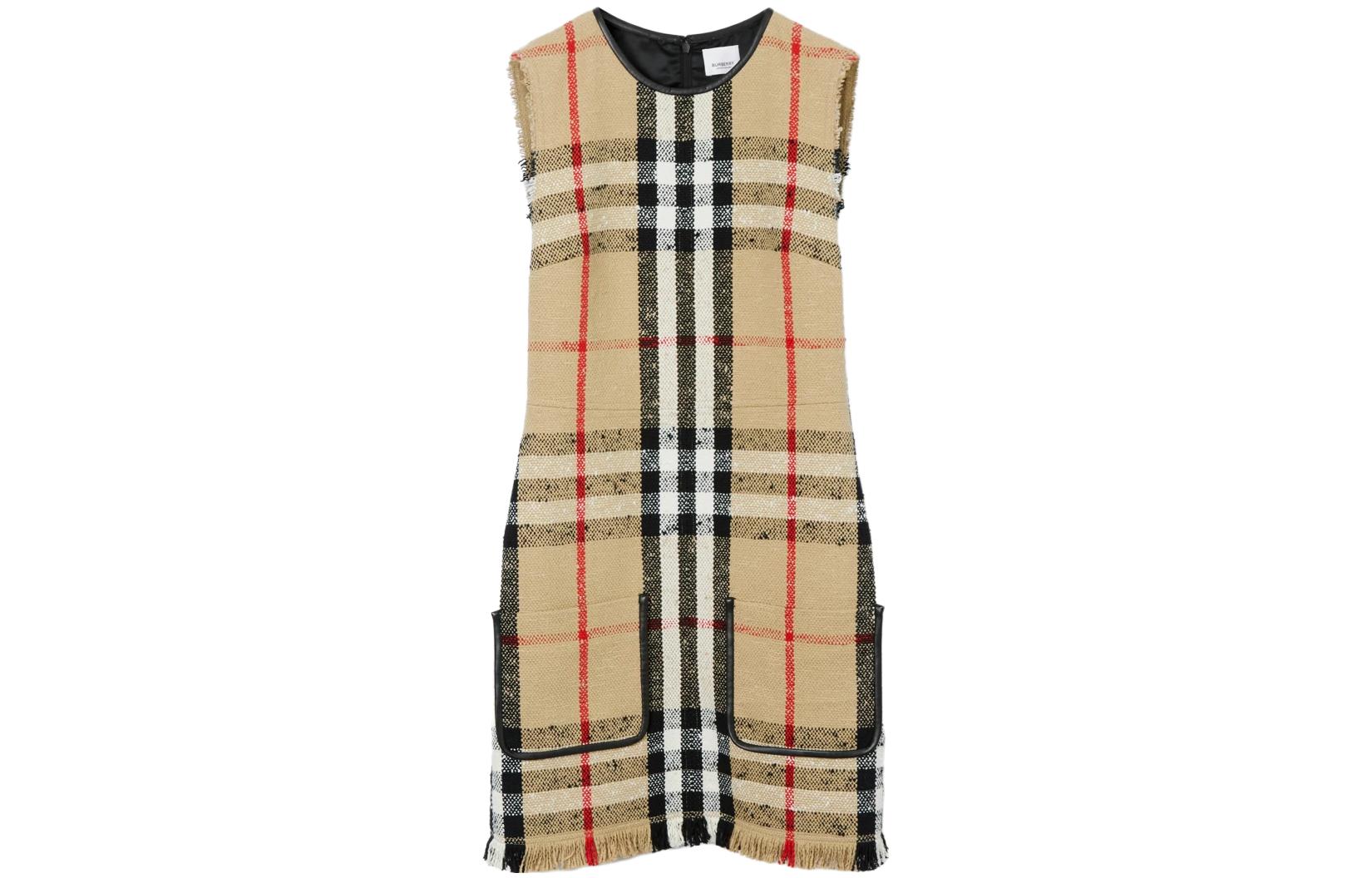 (Women) Burberry  Yellow Striped Sleeveless Casual Loose Dress 80723231 圖 2