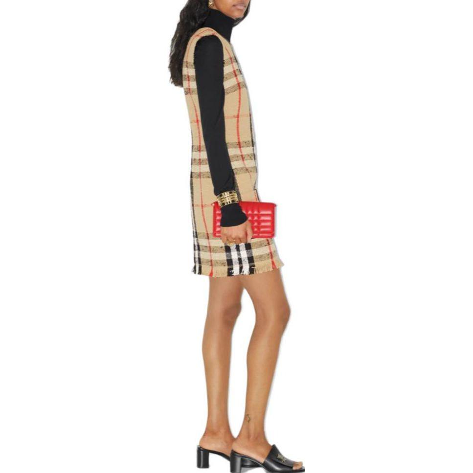 (Women) Burberry  Yellow Striped Sleeveless Casual Loose Dress 80723231 圖 3