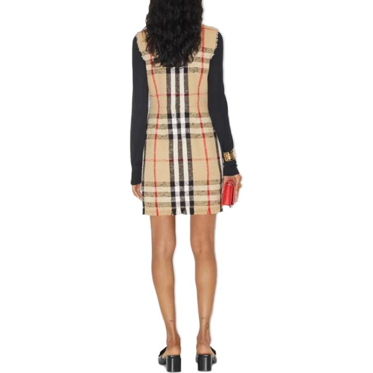 (Women) Burberry  Yellow Striped Sleeveless Casual Loose Dress 80723231 圖 4