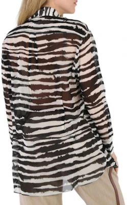 (Women) Burberry Zebra Stripe Print Long Sleeve Button-Up Shirt 45645081 Shop (Women) Burberry Zebra Stripe Print Long Sleeve Button-Up Shirt 45645081