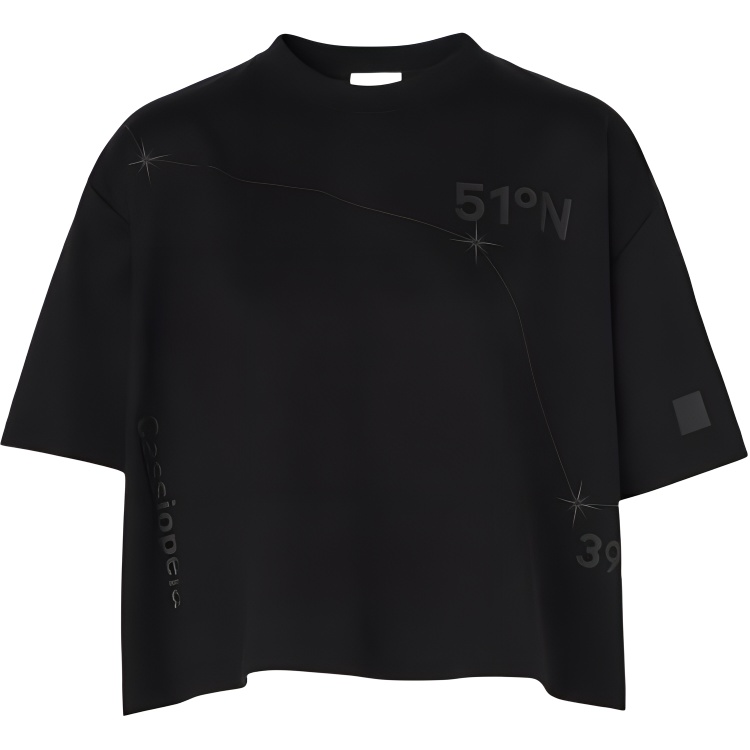 (Women) Burberry  Zodiac Print Short Sleeve T-Shirt Black FW22 80614141