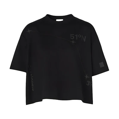 (Women) Burberry Zodiac Print Short Sleeve T-Shirt Black FW22 80614141