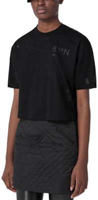 (W) Camiseta Negra de Manga Corta con Estampado Zodiac Burberry FW22 80614141 Purchase (W) Camiseta Negra de Manga Corta con Estampado Zodiac Burberry FW22 80614141