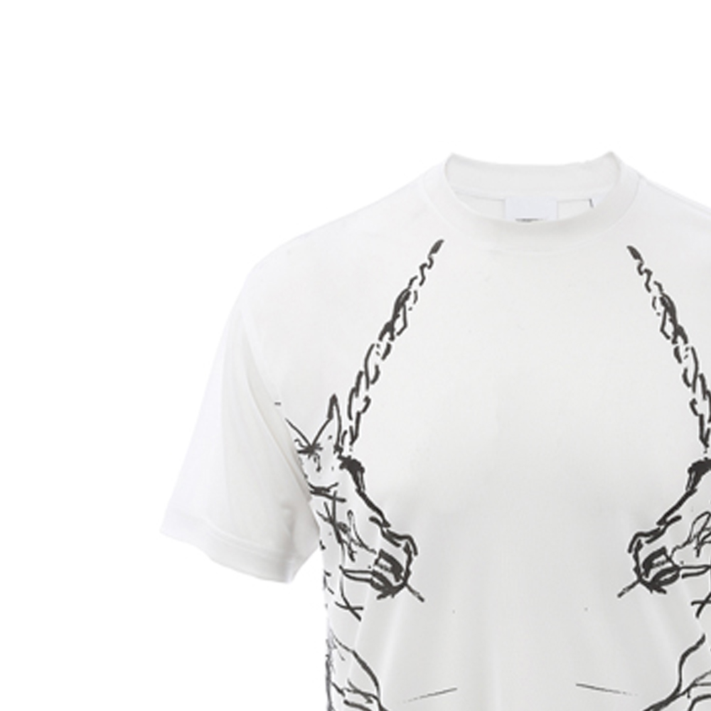 (Women) Burberry Abstract Print Crewneck T-Shirt White 80161361 圖 7