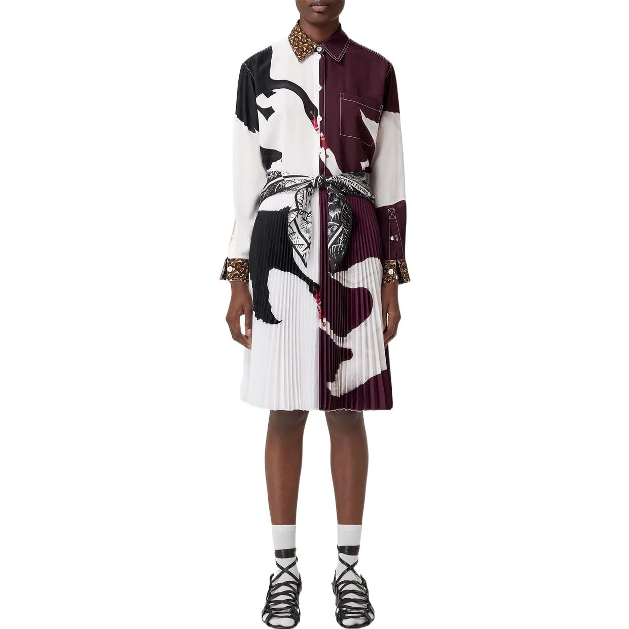 (Women) Burberry Abstract Print Long Sleeve Shirt Purple Women SS22 Collection. 80488511 圖 3