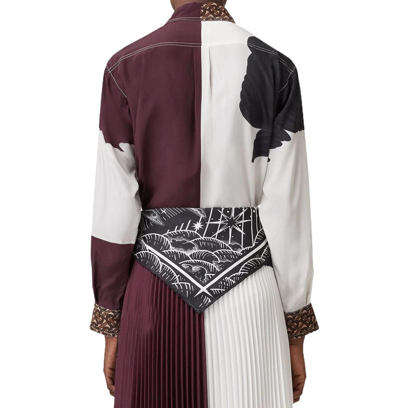 (Women) Burberry Abstract Print Long Sleeve Shirt Purple Women SS22 Collection. 80488511 圖 5