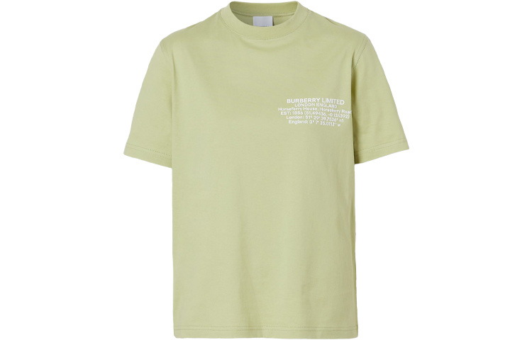 Buy (W) 博柏利地址印花宽松版短袖棉质T恤 80434501