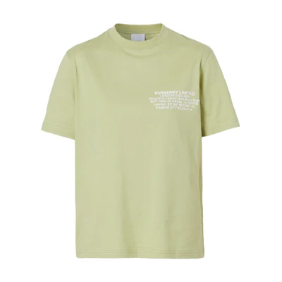 (Women) Burberry Address Print Loose Cotton Short Sleeve T-Shirt 80434501