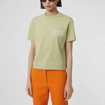 (W) 博柏利地址印花宽松版短袖棉质T恤 80434501 Shop (W) 博柏利地址印花宽松版短袖棉质T恤 80434501