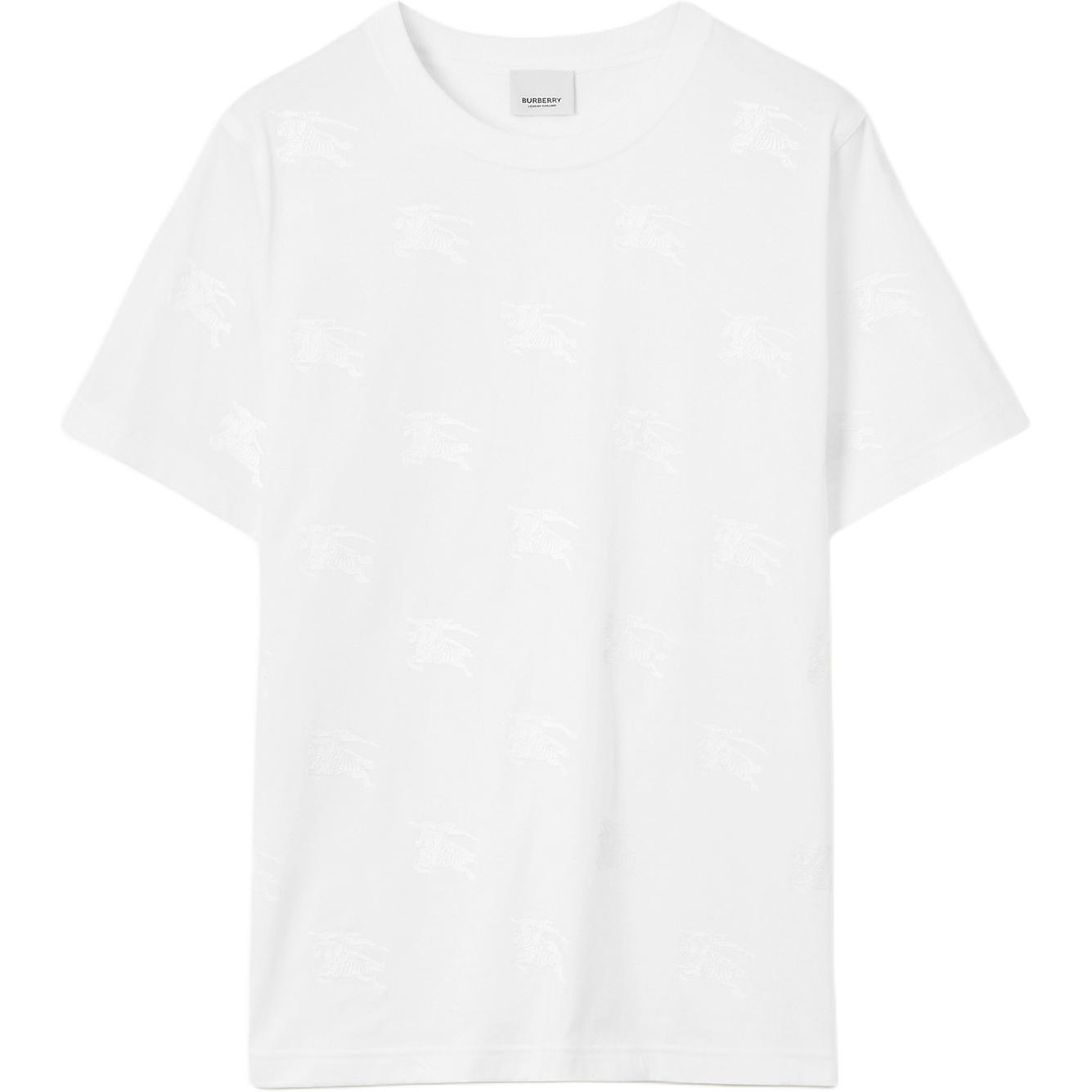 (Women) Burberry All-Over Print Crewneck Short Sleeve T-Shirt SS23 Women’s White. 80716351