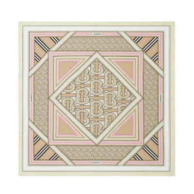 (Women) Burberry Alphabet Print Silk Scarf for Women - Multicolor 8056042A1435