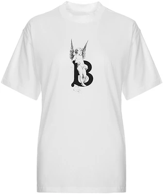 (W) Camiseta Blanca Burberry Angel Letter Print Oversize. 80246181 Buy (W) Camiseta Blanca Burberry Angel Letter Print Oversize. 80246181