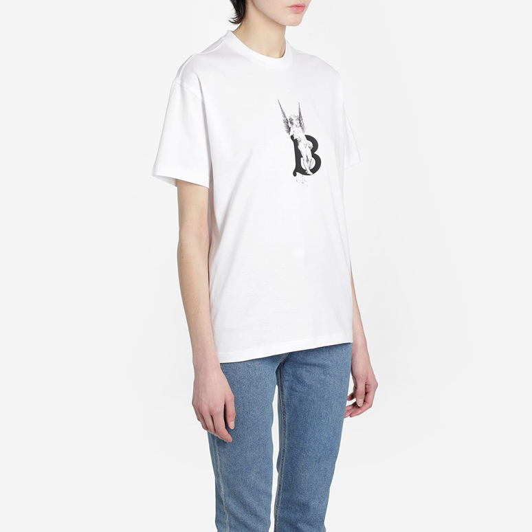 (Women) Burberry Angel Letter Print White Oversized T-Shirt 80246181 圖 5