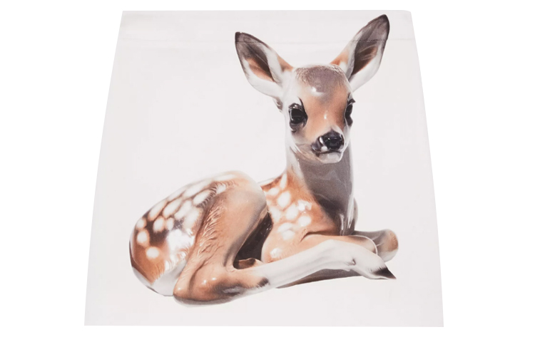 Order (Women) Burberry Animal Print Zip Denim Skirt White 80245521