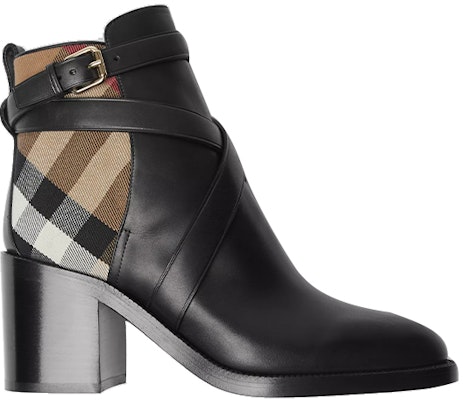 (Women) Burberry Ankle Boot 'House Check Black Leather' 80048541 Order (Women) Burberry Ankle Boot 'House Check Black Leather' 80048541
