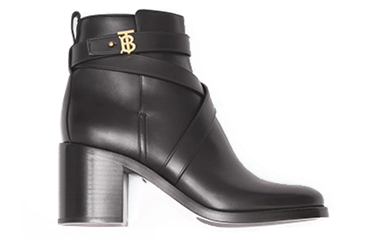(W) Burberry Ankle Boots 'Signature Pattern Black Leather' 圖 2