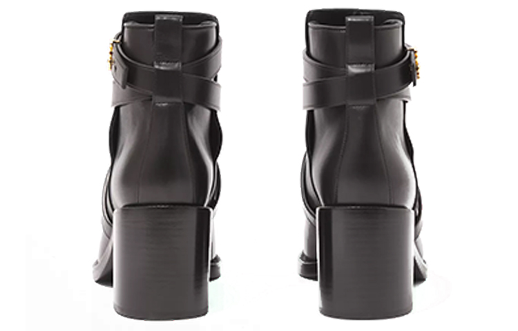 (W) Burberry Ankle Boots 'Signature Pattern Black Leather' 圖 4
