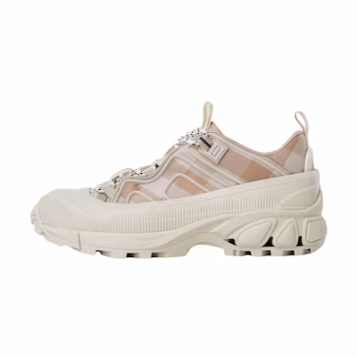 (W) Burberry Arthur 'Check Canvas Beige'