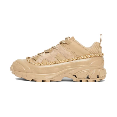 (W) Burberry Arthur 'Honey Chain-Embellished Suede Panel Leather'