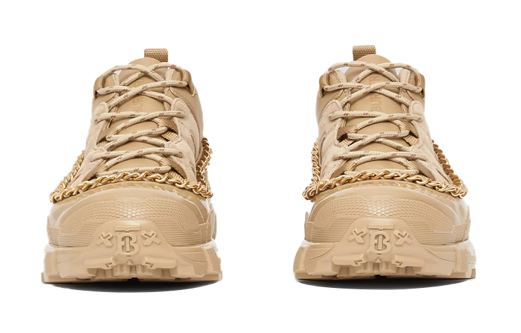 (W) Burberry Arthur 'Honey Chain-Embellished Suede Panel Leather' 圖 2