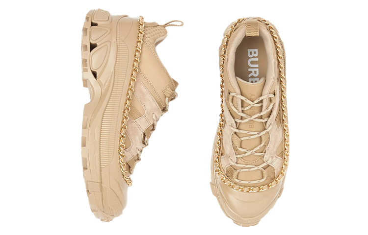 (W) Burberry Arthur 'Honey Chain-Embellished Suede Panel Leather' 圖 3
