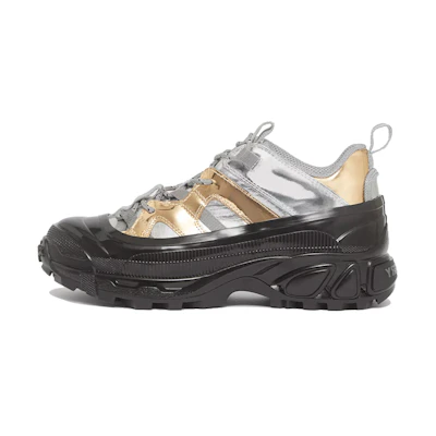 (W) Burberry Arthur 'Metallic Gold and Silver'