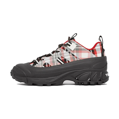 (W) Burberry Arthur 'Red Black White Plaid Nylon'