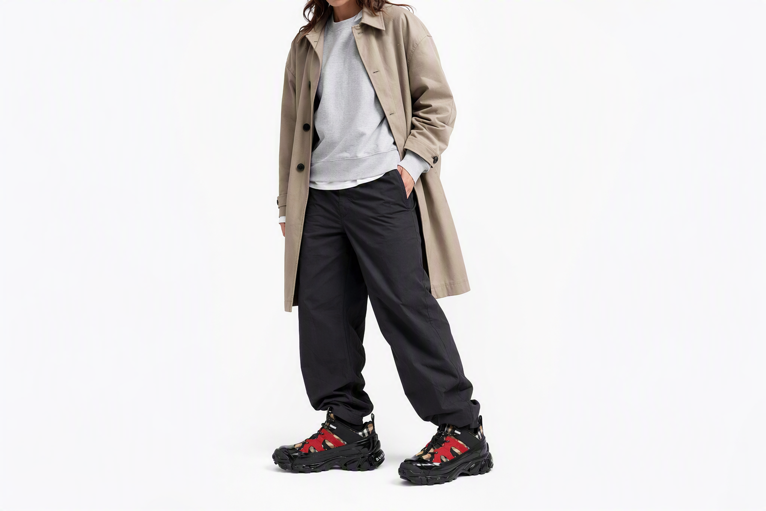 Order Burberry 帶標誌運動鞋 女款 紅色