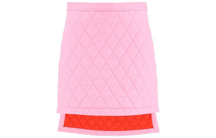 (Women) Burberry Asymmetric Quilted Diamond Casual Skirt 80311181