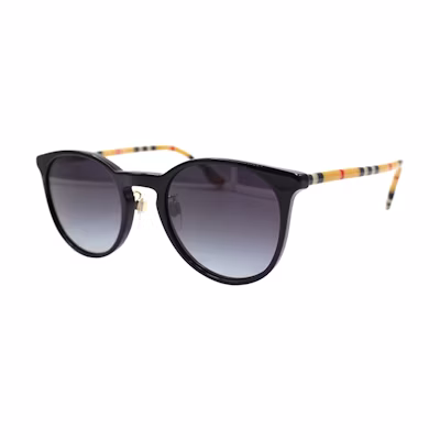 (Women) BURBERRY B. CHECK Pattern Holiday Travel Sunglasses 4380D Black B4380-D 3853/8G