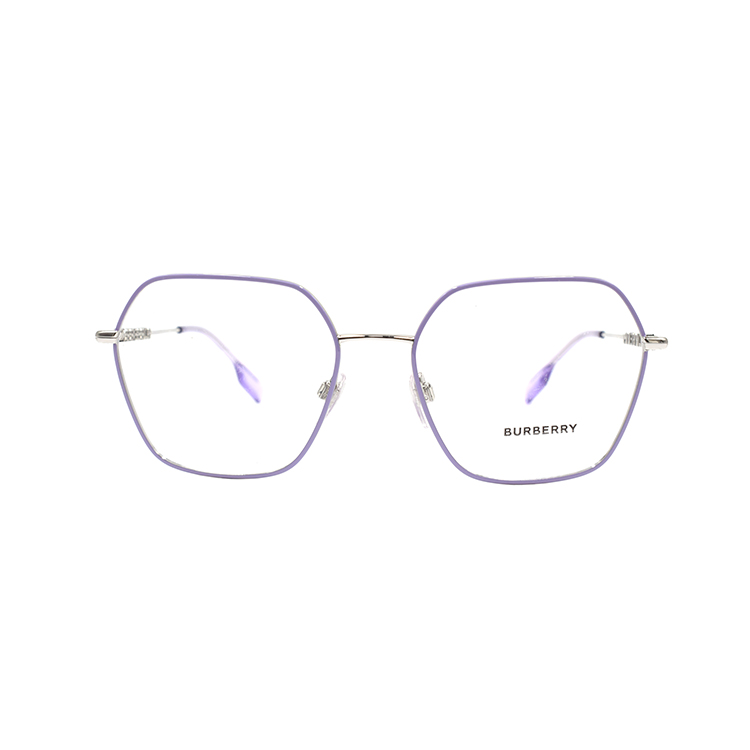 (Women) BURBERRY B. Logo Irregular Metallic Frame Optical Glasses 1381 Women Purple/Silver B1381-1345 圖 3