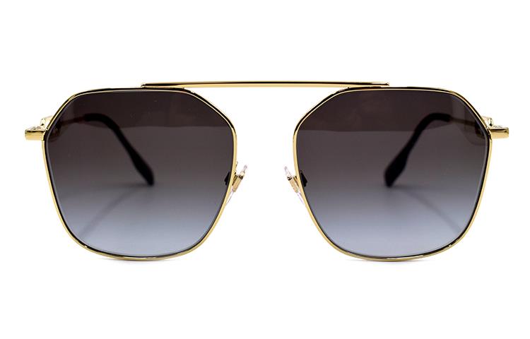 (Women) Burberry B. Monogram Gold/Gradient Grey Sunglasses for Women - Trendy Design. B3124-1109/8G 圖 3