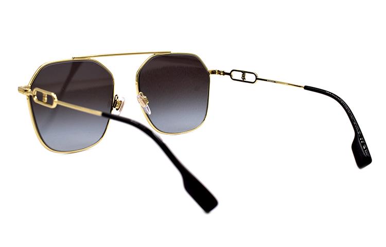 (Women) Burberry B. Monogram Gold/Gradient Grey Sunglasses for Women - Trendy Design. B3124-1109/8G 圖 4