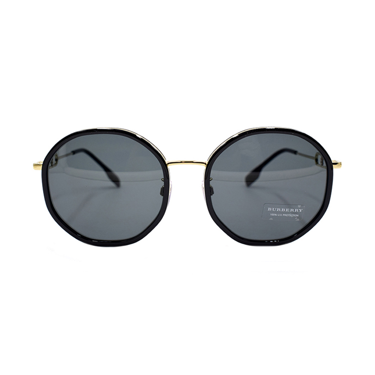 (Women) BURBERRY B. Monogram Holiday Edition Sunglasses 3127D Women Black Gold B3127-D 1109/87