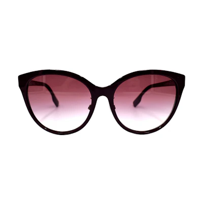 (Women) BURBERRY B. Monogram Holiday Travel Sunglasses 4365F Burgundy Red. B4365-F 3979/8H-57