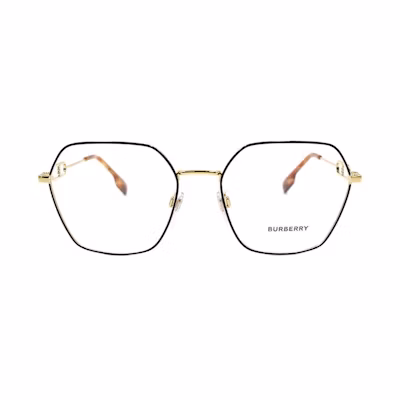 (Women) BURBERRY B. Monogram Metal Optical Glasses 1361 Women - Black Gold. B1361-1326