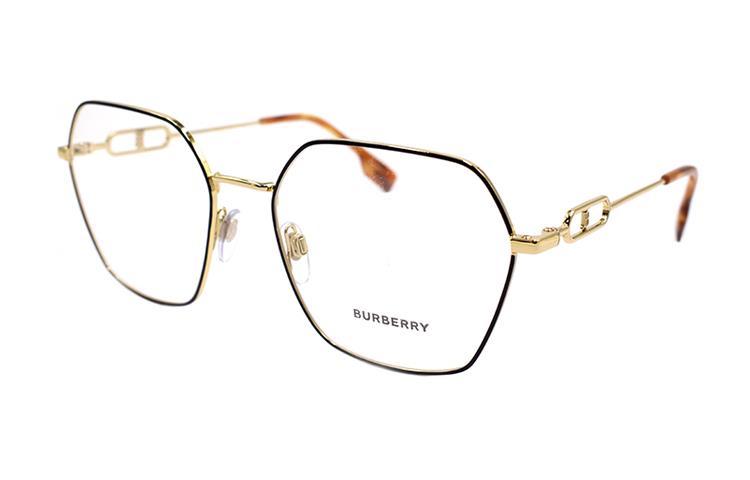 (Women) BURBERRY B. Monogram Metal Optical Glasses 1361 Women - Black Gold. B1361-1326 圖 3